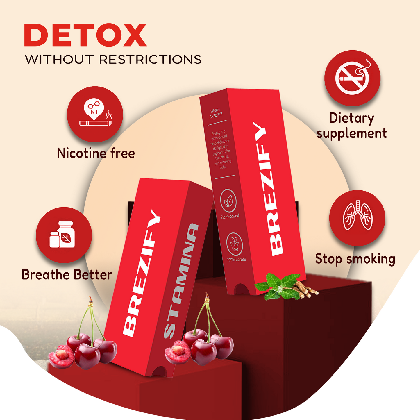 Brezify – Plant-Powered Stamina Boost Diffuser | Cherry Raspberry Flavor
