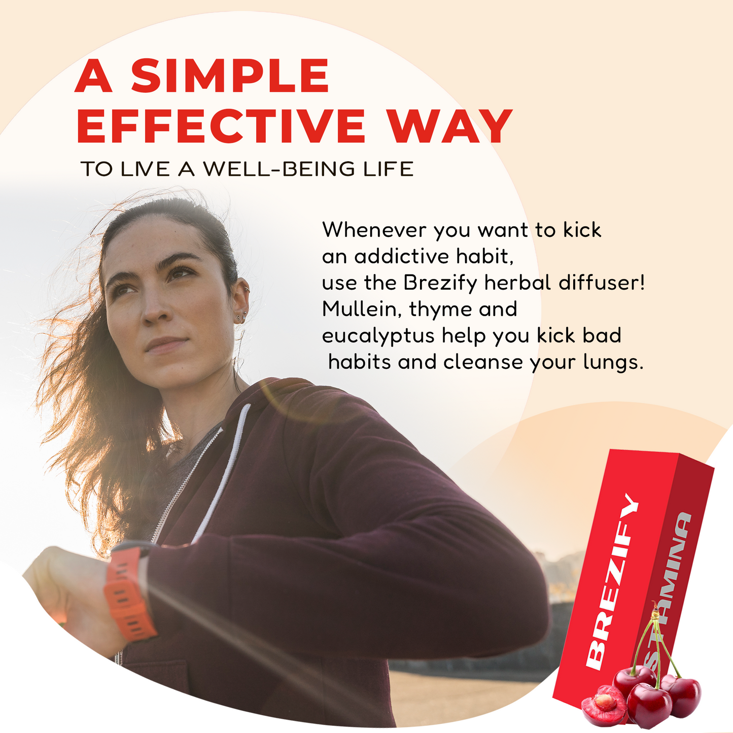 Brezify – Plant-Powered Stamina Boost Diffuser | Cherry Raspberry Flavor